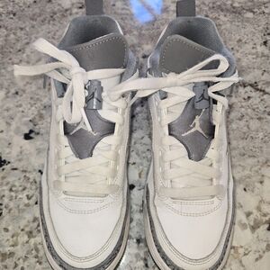 Nike Kids Jordans White and Gray
